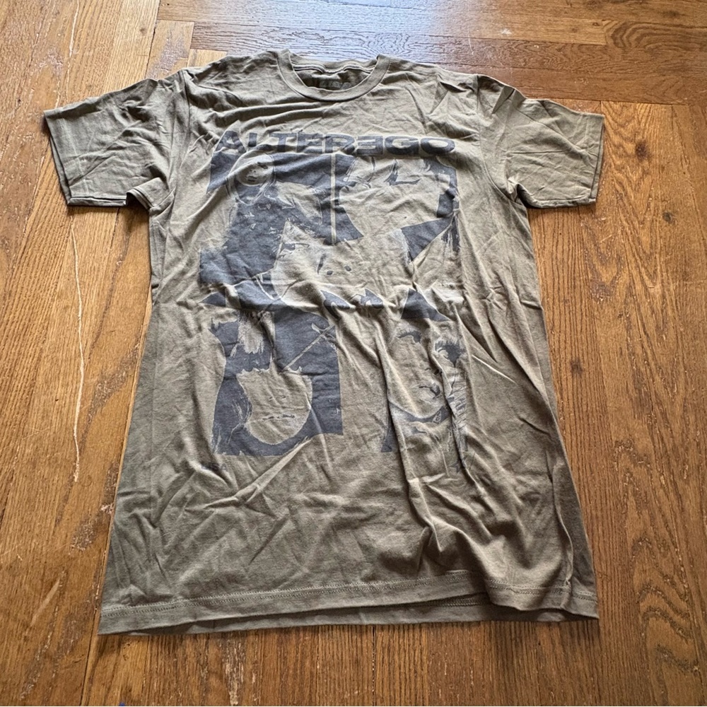 Alter Ego Band Graphic T-Shirt Brown Vintage-Style Rock Tee (Large, 2010s)